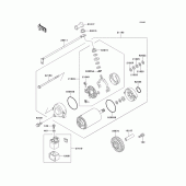 Схема вузла: Starter motor для Kawasaki ZX1100 GPZ1100
