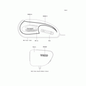 Схема вузла: Наклейки (Червоний/Білий A8FA) для Kawasaki EJ400 W400