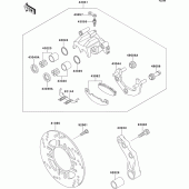 Схема вузла: Заднє гальмо (zr550-b2/b3) для Kawasaki ZR550 Zephyr