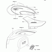 Схема вузла: Decals(red/gray)(a6) для Kawasaki BN125 Eliminator
