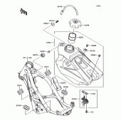 Схема вузла: Паливний бак для Kawasaki KX85 KX85-II