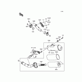 Схема вузла: Вихлопна система для Kawasaki KX450 KX450F