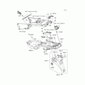 Схема узла: Заднее крыло для Kawasaki ZX1400 Ninja ZX-14
