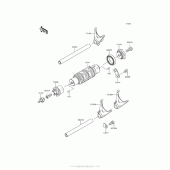 Схема вузла: Gear Change Drum/shift Fork(S) для Kawasaki EX650 Ninja 650