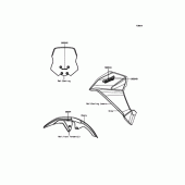 Схема вузла: Наклейка для Kawasaki KLE250 Versys-X 250 ABS