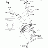 Схема вузла: Windshield для Kawasaki ZG1400 1400GTR ABS