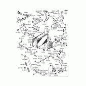 Схема вузла: Радіатор (ZR400-D3/D4) для Kawasaki ZR400 Xanthus