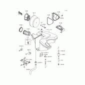 Схема узла: Воздушный фильтр для Kawasaki KL650 KLR650