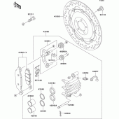 Схема узла: Передний тормоз для Kawasaki EJ650 W650