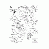Схема узла: Нижний обтекатель для Kawasaki EX250 Ninja 250