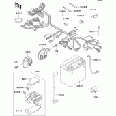 Схема вузла: Електроустаткування для Kawasaki ZR1100 ZRX1100-II
