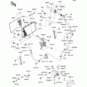 Схема узла: Радиатор (1/2) для Kawasaki ZR750 Z750S