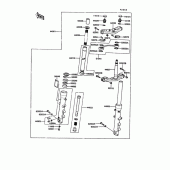 Схема вузла: Вилка передньої осі для Kawasaki ZG1000 1000GTR
