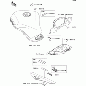 Схема узла: Информационные наклейки для Kawasaki ZX1000 Ninja 1000 ABS