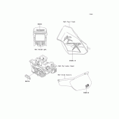 Схема узла: Decals(kl250-d15) для Kawasaki KL250 KLR250