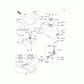 Схема узла: Топливный бак(zx600-j1h) для Kawasaki ZX600 Ninja ZX-6R