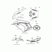 Схема вузла: Decals(Green)(CA,US) для Kawasaki ZX1400 Ninja ZX-14R ABS 30TH