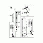 Схема вузла: Вилка передньої осі для Kawasaki ZX636 Ninja ZX-6R ABS