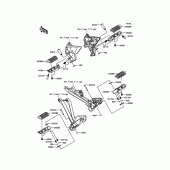 Схема узла: Подножки для Kawasaki ZX1000 Z1000SX