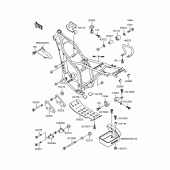 Схема вузла: Кріплення двигуна для Kawasaki KLX250 KLX250SR