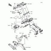 Схема вузла: Заднє крило для Kawasaki ER650 Z650 ABS