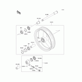 Схема узла: Ступица переднего колеса для Kawasaki ZX750 Ninja ZX-7R