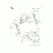 Схема узла: Подвеска/задний амортизатор для Kawasaki ZR1200 ZRX1200 DAEG