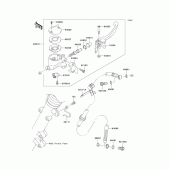 Схема узла: Передний тормозной цилиндр для Kawasaki EJ800 W800