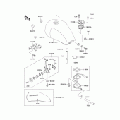 Схема узла: Топливный бак(1/2) для Kawasaki ZR750 Zephyr