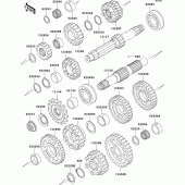 Схема вузла: Трансмісія для Kawasaki ZX750 Ninja ZX-7R