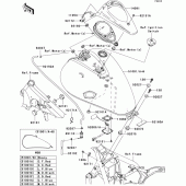 Схема вузла: Fuel tank(1/2) для Kawasaki VN900 VN900 Classic