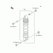 Схема вузла: Амортизатор задній для Kawasaki ZR400 Xanthus