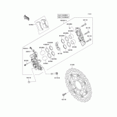 Схема узла: Передний тормоз для Kawasaki ZX1000 Ninja ZX-10R