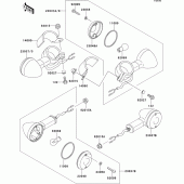 Схема вузла: Поворотники для Kawasaki VN800 Vulcan 800