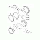 Схема узла: Колеса (Шины) для Kawasaki KL650 KLR650