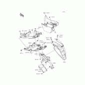 Схема вузла: Заднє крило для Kawasaki EX400 Ninja 400R