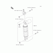 Схема вузла: Задній амортизатор для Kawasaki ZX1000 Ninja ZX-10R