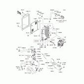 Схема узла: Радиатор (1/2) для Kawasaki VN1600 Vulcan 1600 Classic