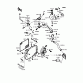 Схема узла: Радиатор для Kawasaki EX400 GPZ400S
