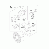 Схема вузла: Заднє гальмо (vn1500-g1/g1a/g2a) для Kawasaki VN1500 VN1500 Classic Tourer