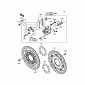 Схема вузла: Переднє гальмо для Kawasaki KLE650 Versys 650 ABS