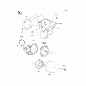 Схема узла: Воздушный фильтр для Kawasaki KX65