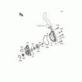 Схема вузла: Водяний насос для Kawasaki EX650 ER-6F ABS