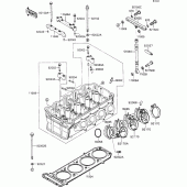 Схема вузла: Головка циліндра для Kawasaki ZX1100 ZZ-R1100