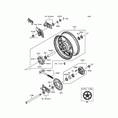 Схема вузла: Заднє колесо & Привідний ланцюг для Kawasaki ZX1400 Ninja ZX-14R ABS 30TH