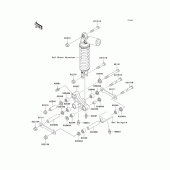 Схема узла: Задняя подвеска для Kawasaki ZX1200 Ninja ZX-12R