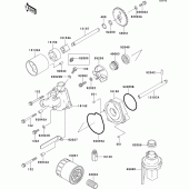 Схема узла: Масляный насос для Kawasaki ZX600 Ninja ZX-6R
