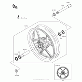 Схема узла: Переднее колесо для Kawasaki ZX636 Ninja ZX-6R ABS KRT Edition