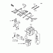 Схема вузла: Електроустаткування для Kawasaki KMX80 KSR-II