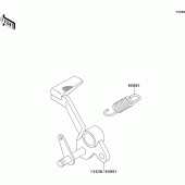 Схема вузла: Лапка гальма для Kawasaki ZX1100 GPZ1100